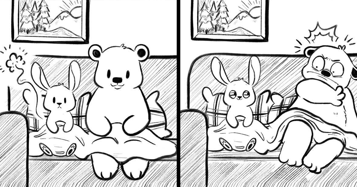 Artista crea cómics saludables con una pareja de conejitos y osos (29 fotos nuevas)