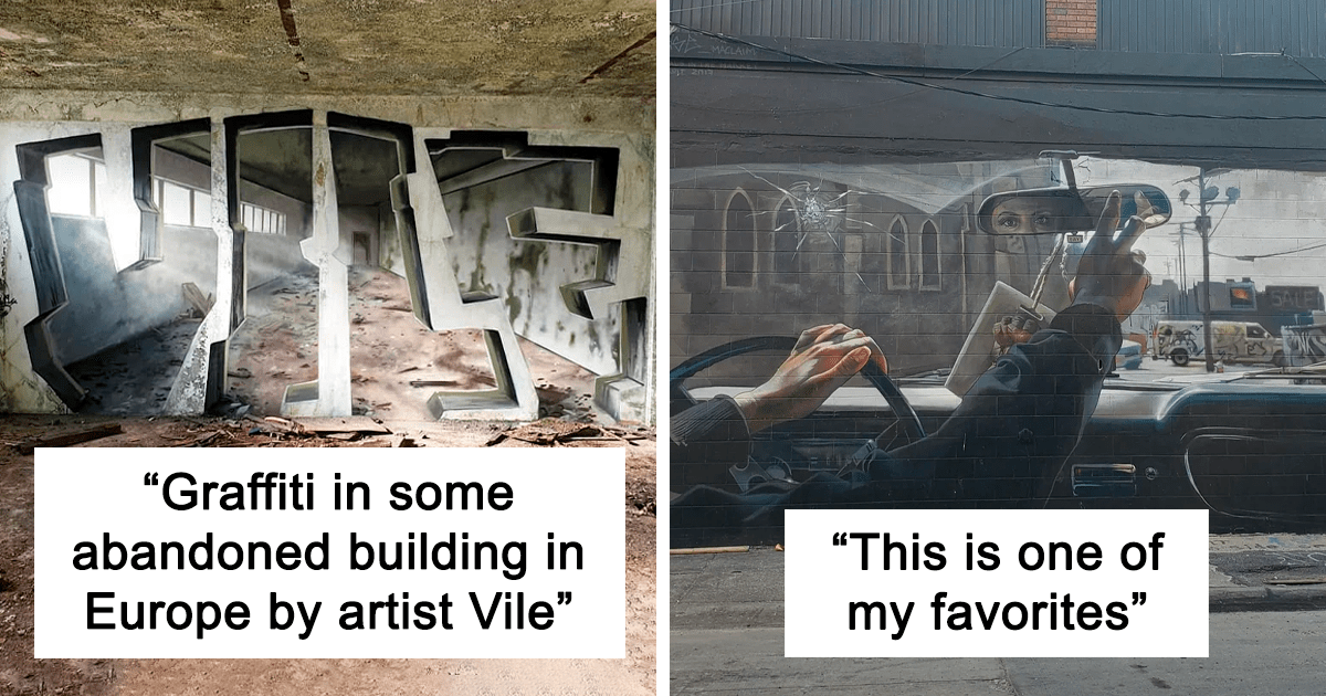 110 piezas creativas de arte callejero que convirtieron paredes en blanco en objetos de admiración