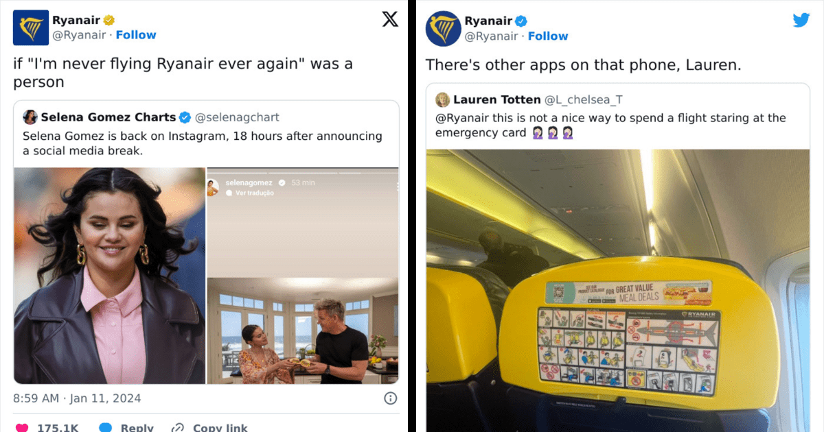 Una vez más, RyanAir se burla de los pasajeros furiosos con un hilarante tweet