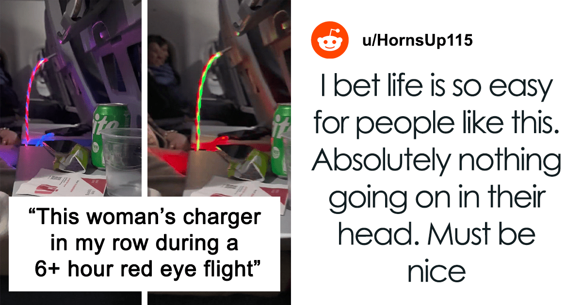 Mujer etiquetada como desagradable por usar un cargador llamativo que causó disturbios en un vuelo nocturno