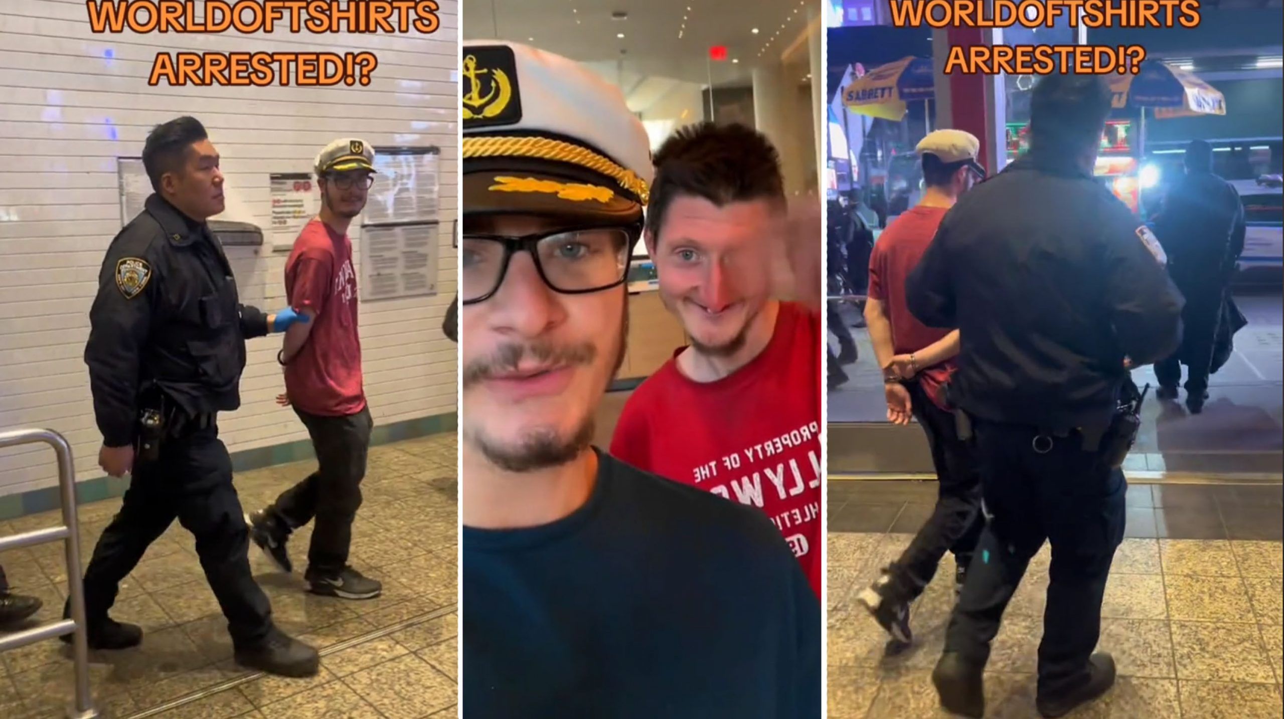 El creador de contenido viral WorldOfTshirts arrestado en Nueva York por supuestamente navegar en el metro