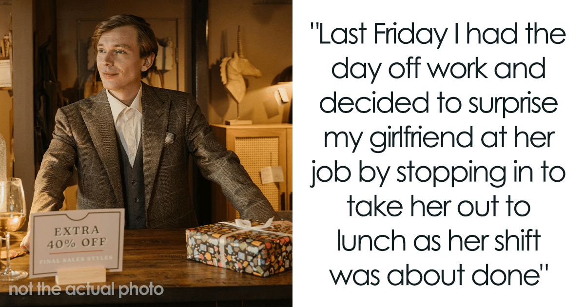 El novio de una mujer accidentalmente causa caos en su trabajo cuando viene a llevarla a almorzar