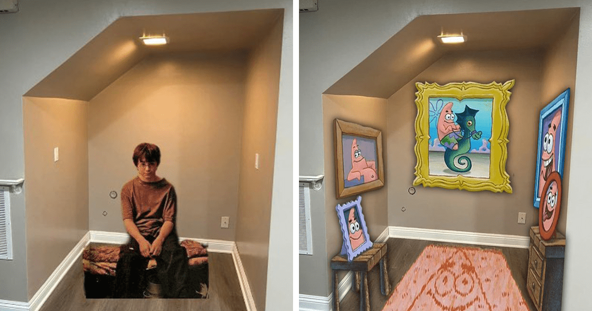 Una cuenta en Twitter preguntó qué hacer con un espacio debajo de las escaleras e Internet respondió (21 fotos)