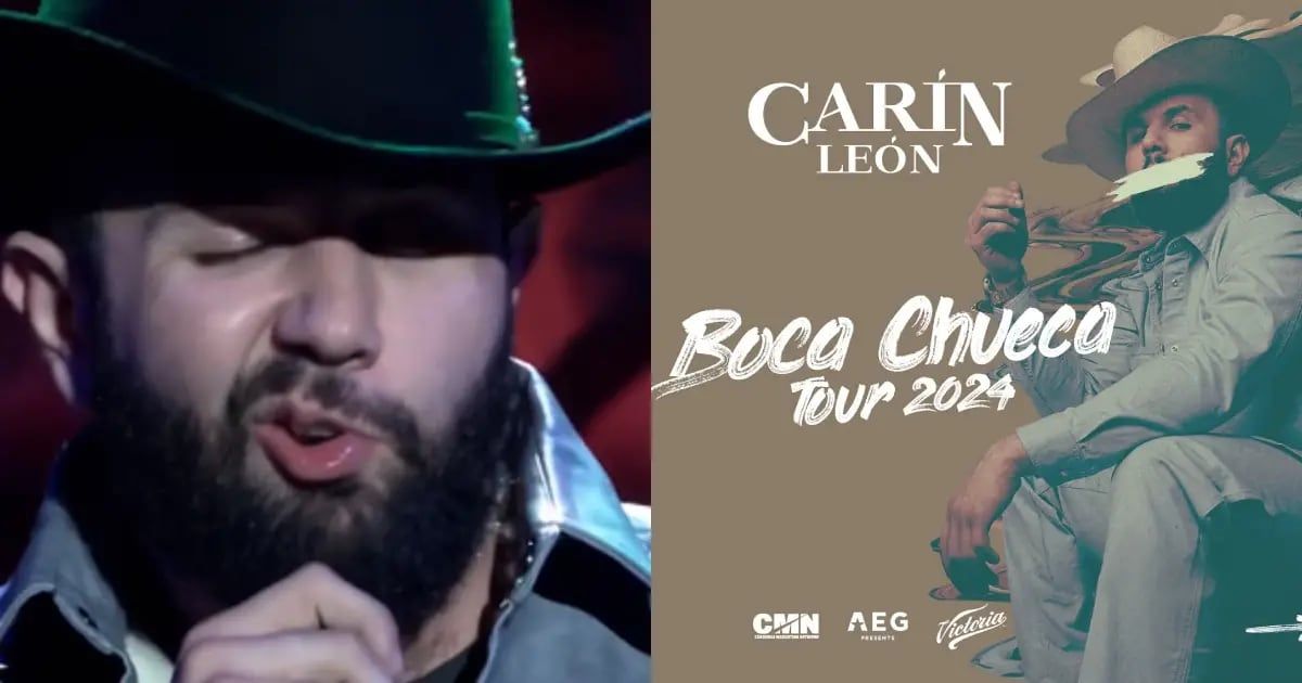 Carín León anuncia nueva gira, la cual lleva de nombre ‘Boca Chueca Tour’