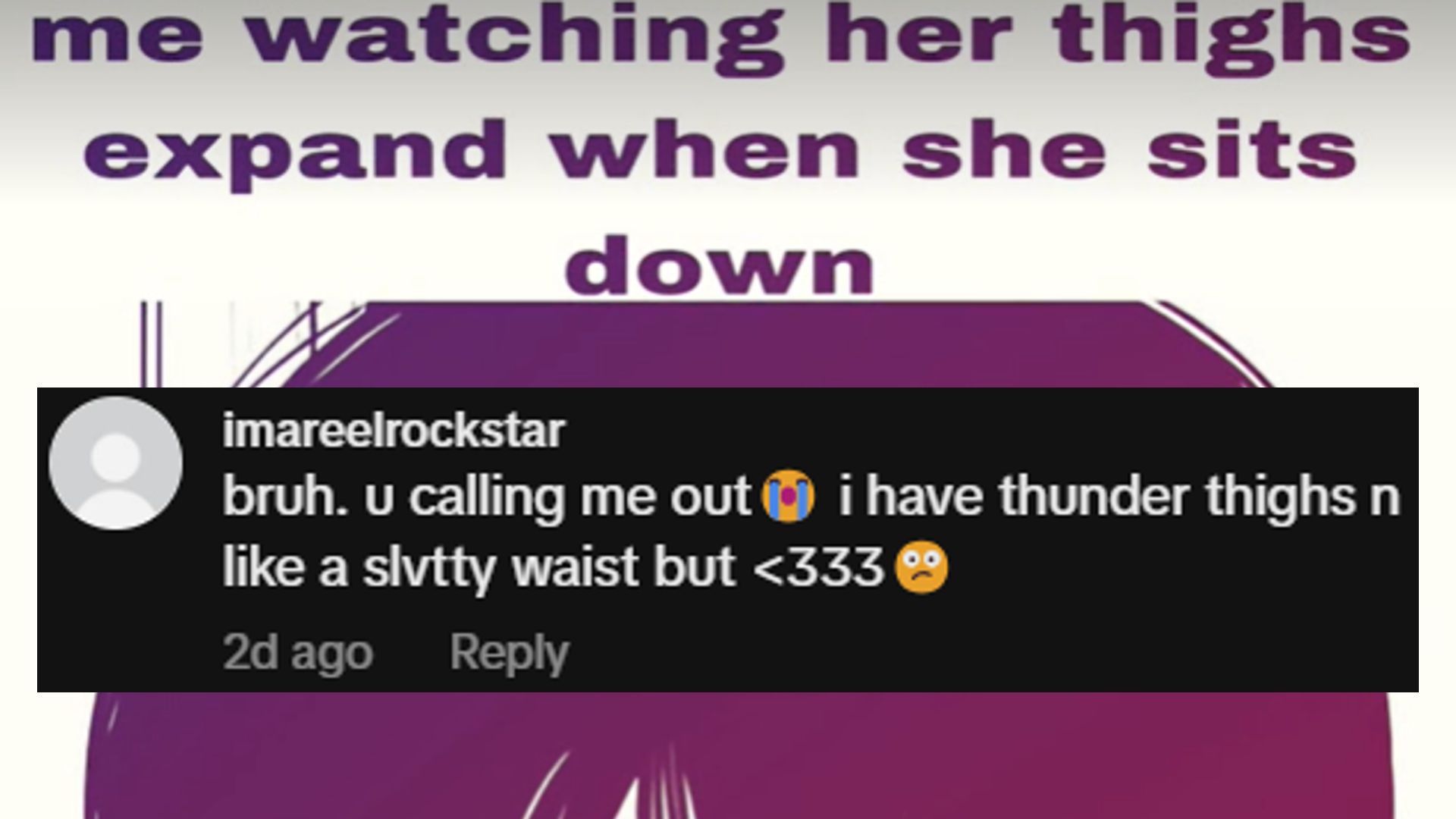 Nuevo comentario spam sobre Thunder Thighs se vuelve viral en TikTok y molesta a todos