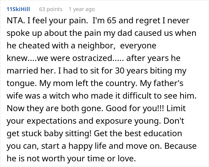 Envíe un mensaje de texto sobre incomodidad en la cena de compromiso de papá.
