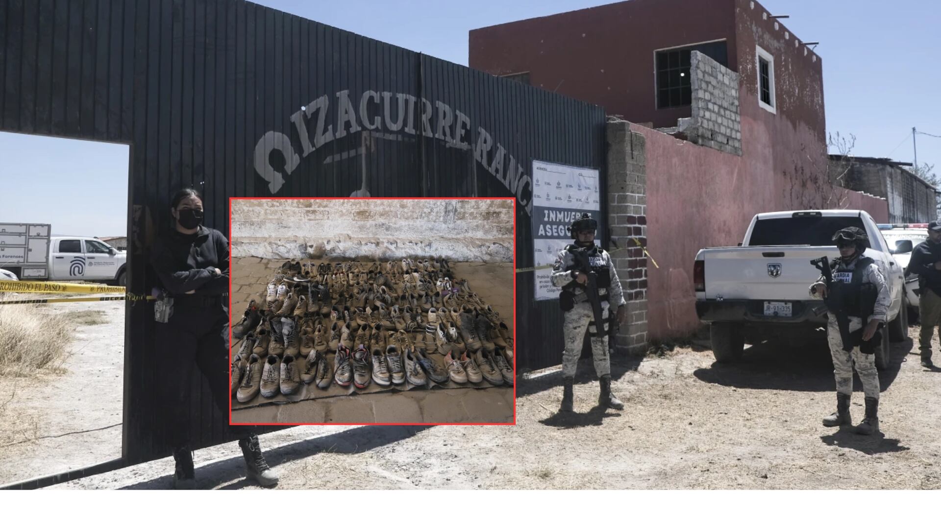 Familiares de desaparecidos exigen respuestas tras apertura del Rancho Izaguirre, en Jalisco. Foto: Especial (AP y Fiscalía de Jalisco)