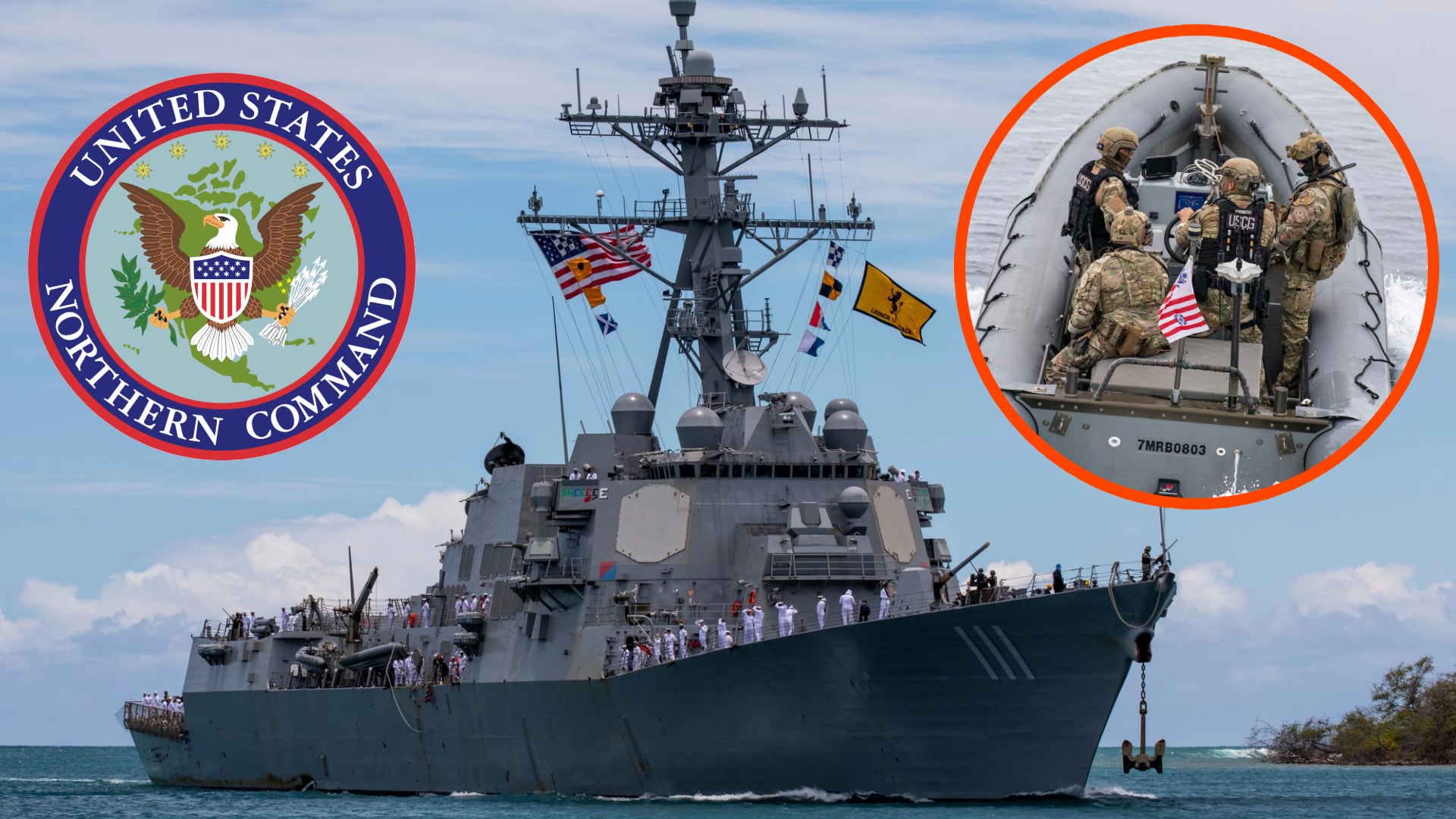 USS Spruance intercepta embarcaciones sospechosas y apoya arresto de 13 personas en aguas cercanas a México