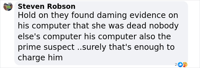Captura de pantalla de un comentario en las redes sociales discutiendo evidencia relacionada con el caso de Madeleine McCann y la investigación policial alemana.
