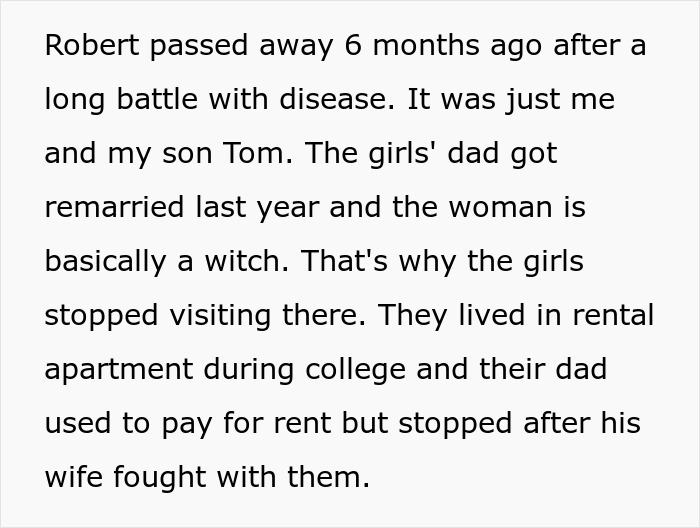 Extracto de texto sobre conflicto familiar que involucra hijas, medio hermano y mamá que explotan con frustración por las acciones.