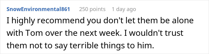 Reddit comenta advirtiendo que no deje a las hijas solas con su medio hermano debido al posible comportamiento dañino.