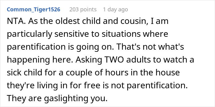 Captura de pantalla de un comentario en línea discutiendo a una madre explotando a las hijas y llamándolas patéticas por su tratamiento de medio hermano.