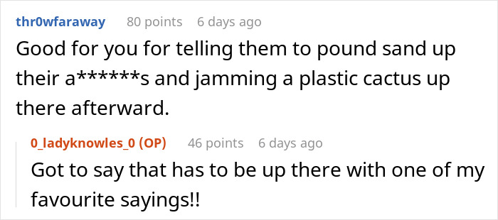 Captura de pantalla de comentarios de Reddit discutiendo una nominación laboral arriesgada relacionada con no tener hijos.