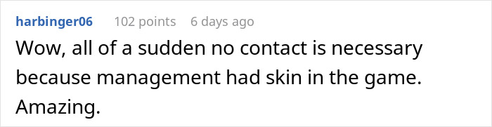 Captura de pantalla de un comentario de Reddit discutiendo ser nominado para algo extra arriesgado en el trabajo debido a no tener hijos.