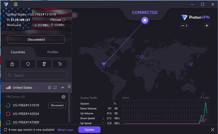Use una aplicación VPN