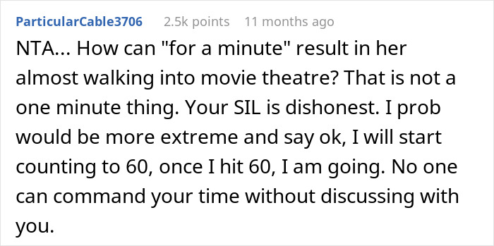 Comentario discutiendo el comportamiento irresponsable de SIL causando drama familiar y tensión en los problemas de gestión del tiempo.