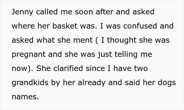 Mensaje de texto que discusión sobre una madre de perro exige el mismo trato de la suegra para los regalos del Día de la Madre.