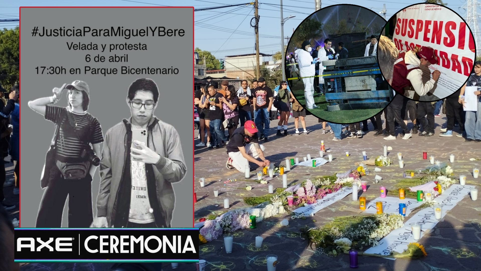 Protestan por la muerte de dos fotógrafos aplastados en el Festival AXE Ceremonia 2025. FOTO: Especial