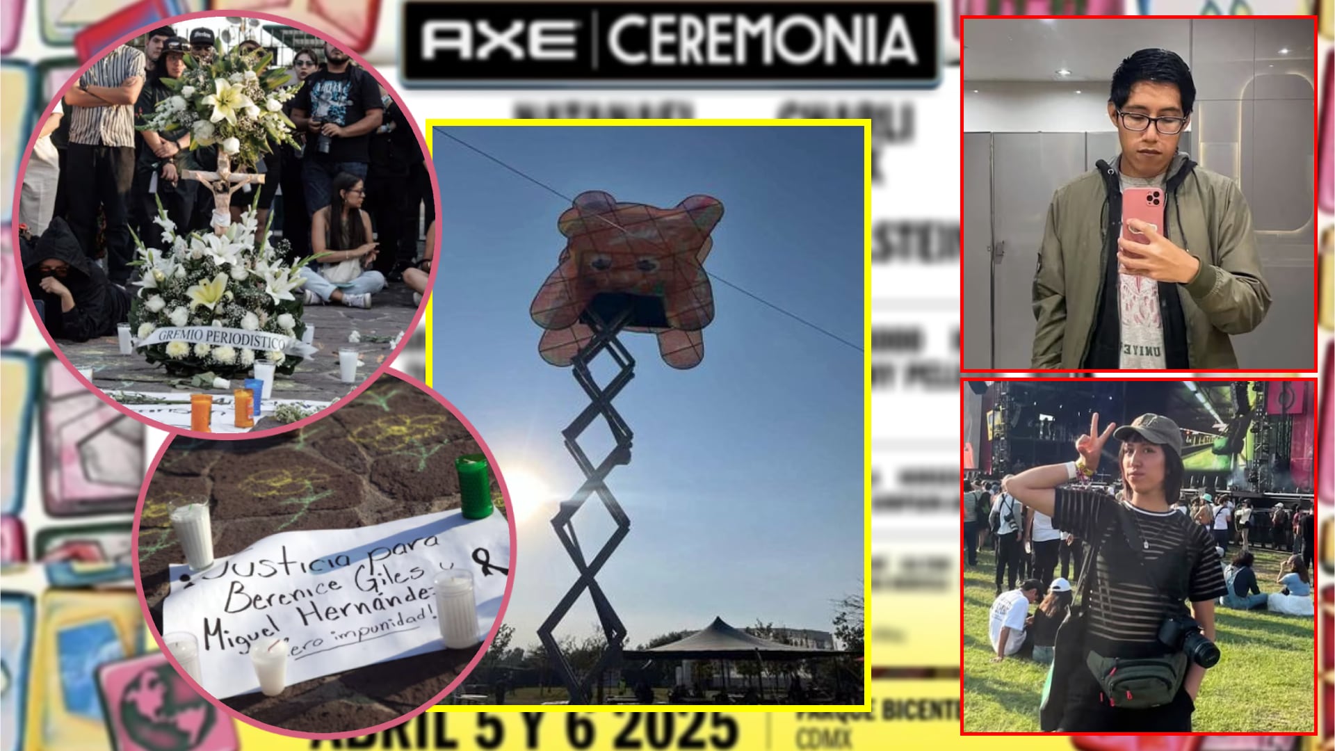 Familias de Bere y Miguel acusan abandono de Mr. Indie tras tragedia en AXE Ceremonia. FOTO: Especial
