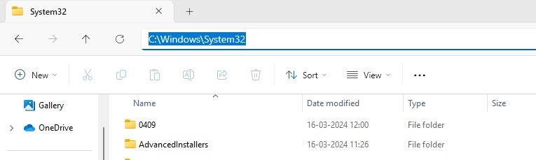 C: \ Windows \ System32