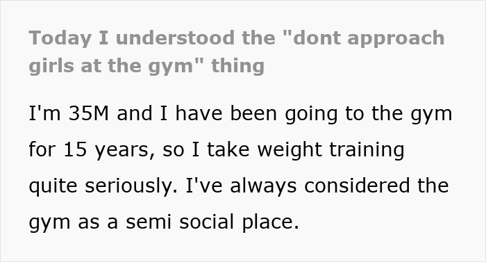 El hombre reflexiona sobre los errores del gimnasio después de años de entrenamiento con pesas, entendiendo por qué a las mujeres no les gustan los enfoques no deseados.