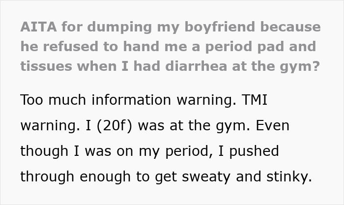 Mujer joven compartiendo su historia sobre Dumping Boyfriend después de que él se negó a entregarle una almohadilla de época y un tejido para su apoyo.