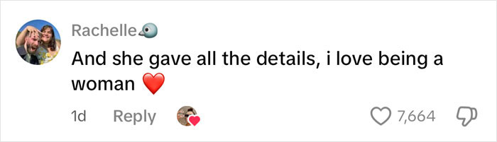 Comentario de los fanáticos que expresan su aprecio después de que Kylie Jenner revela detalles de la cirugía de aumento de senos, con 7,664 me gusta.