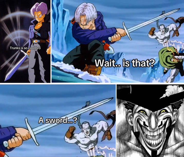 Trunks es tan genial hermano A