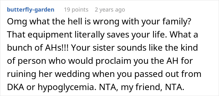 Comentario discutir el conflicto familiar sobre los riesgos para la salud en la foto de la boda de una hermana, destacando la negativa a comprometer la salud.