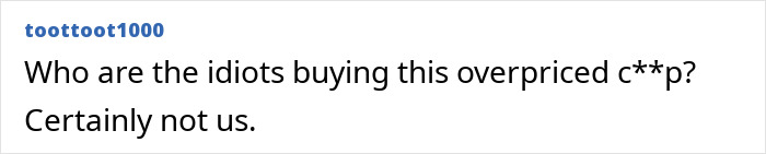 Comente criticando los productos de marca de Meghan Markle de Williams Sonoma, cuestionando a los compradores de artículos caros.