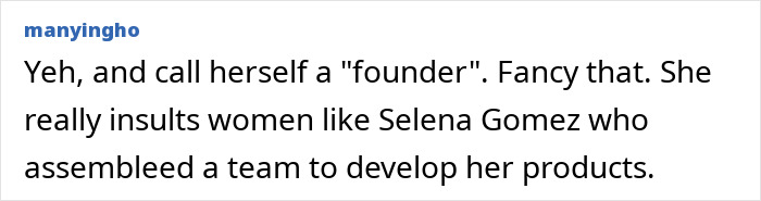Captura de pantalla de comentarios en línea criticando la marca de Meghan Markle por usar productos de Williams Sonoma.