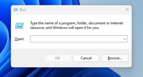 Clave de Windows + R