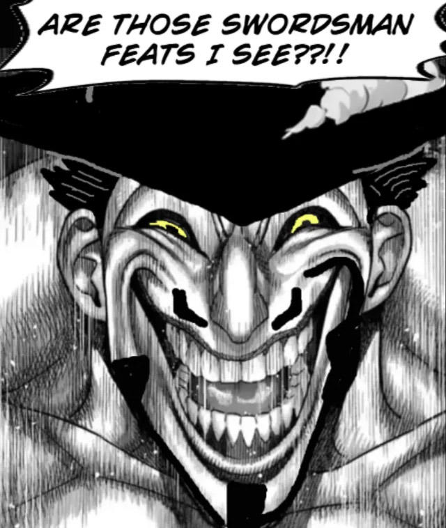 ¿Son esas hazañas de espadachín que veo? Un ejemplo temprano del lujo de mihawk
