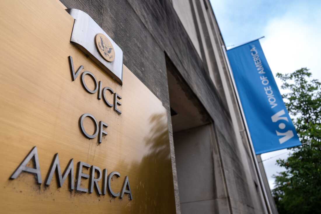 La sede de Voice of America en Washington, DC, el jueves 29 de mayo de 2025.