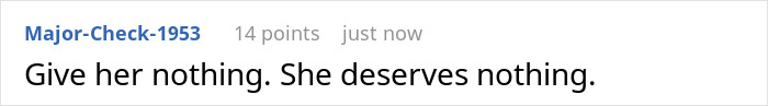 Comente en Reddit Post diciendo que una mujer exige que su nuera pague el alquiler en su totalidad, pero actos con derecho después de recibir solo la mitad del monto.