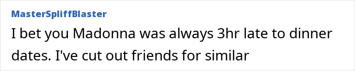 Captura de pantalla de un comentario que menciona el comportamiento de Madonna y corta amigos tóxicos, relacionados con la historia de Gwyneth Paltrow.