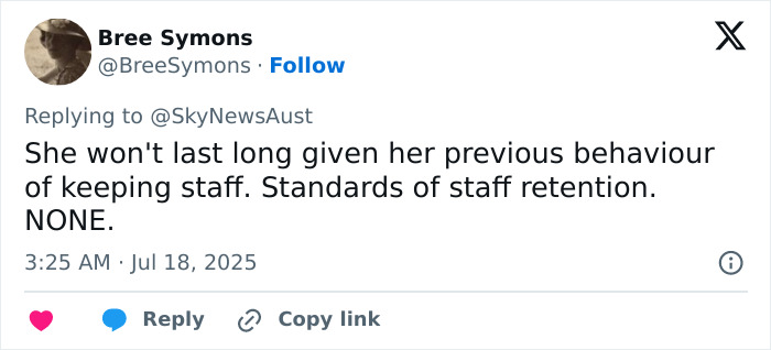 Tweet del ex asistente de Kate Middleton criticando sutilmente la retención del personal de Meghan Markle antes de renunciar a las redes sociales.