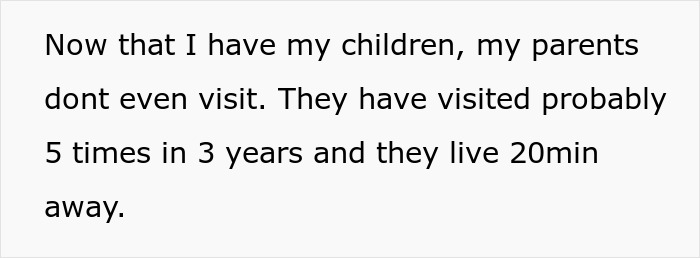 Texto sobre fondo blanco que indica una visión personal sobre los padres modernos y los hábitos de visitas en el contexto de la crianza moderna.