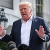 El presidente Trump respondió preguntas en la Casa Blanca el 11 de julio de 2025.
