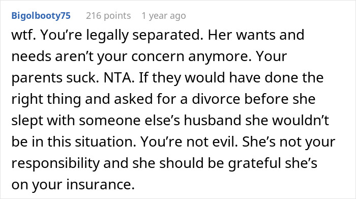 Comente sobre la separación legal y los problemas de divorcio después de que su esposa se vaya a la pareja de asuntos y se enfrenta a una pérdida trágica.