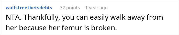 Captura de pantalla de un comentario de Reddit discutiendo a una mujer que se fue a una pareja de aventuras y ahora quiere que su ex retrase el divorcio.
