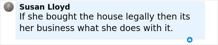Comentario de Susan Lloyd discutiendo la propiedad de la vivienda y los derechos legales relacionados con el alquiler de una propiedad relacionada con Katy Perry y Chris Pratt.