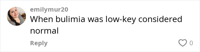 Comentario de las redes sociales criticando la tendencia de la dieta delgada Y2K vinculada a los millennials y el debate cultural de la dieta Gen Z.