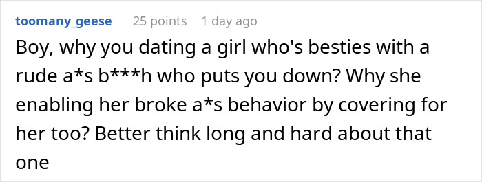 Comente discutir a una mujer que usa al novio de su amiga como cajero automático y el novio está cansado de que se lo llame.