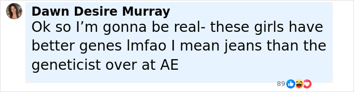 Comente sobre las redes sociales discutiendo los jeans Gap y American Eagle en una conversación informal de Dawn Desire Murray.