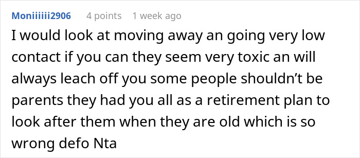 Comentario discutiendo a los padres mayores que esperan el apoyo de la hija después de desperdiciar ahorros en los malos esquemas comerciales.