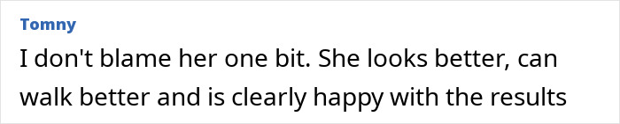 Comentario Texto Lectura de lectura para la mujer 31YO con enanismo que se sometió a una cirugía de altura, alabando su apariencia y felicidad mejoradas.
