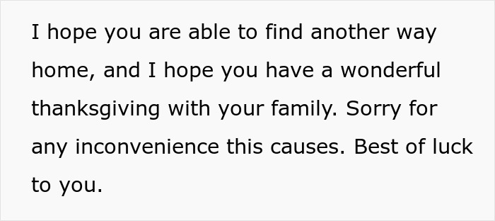 Extracto de texto de un mensaje de ruptura en el que una señora titulada manipula a su novio y exige viajes gratuitos.