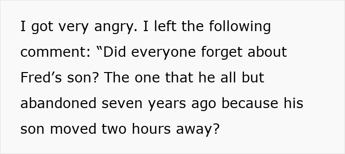 Mensaje de texto que muestra a un usuario enojado llamando a una madre por abandonar al hijo de su esposo que se mudó hace años.