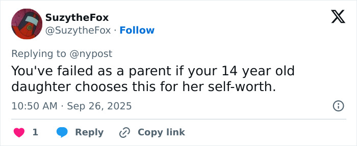 Tweet criticando a los padres de 14 años, discutiendo la ampliación de los senos y la detención relacionada que involucra a la madre del cirujano y adolescente.